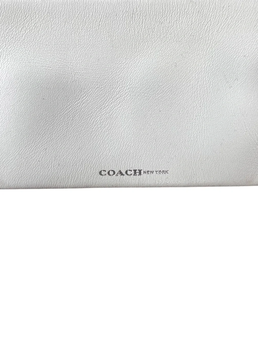 Coach Small Colorblock Leather Crossbody Satchel Gray White Tan Triple Zip Bag